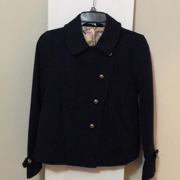 Anthropologie Navy Wool Jacket - Picture 1 of 6